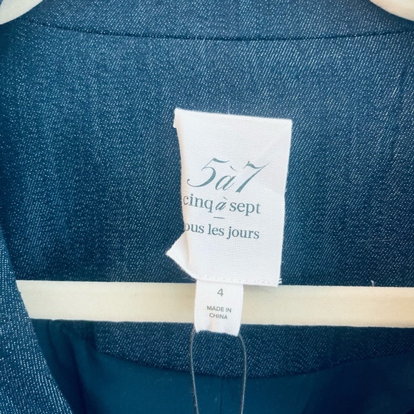 Cinq a Sept Evie Belted Denim Mini Dress - Size 4 - Picture 9 of 14